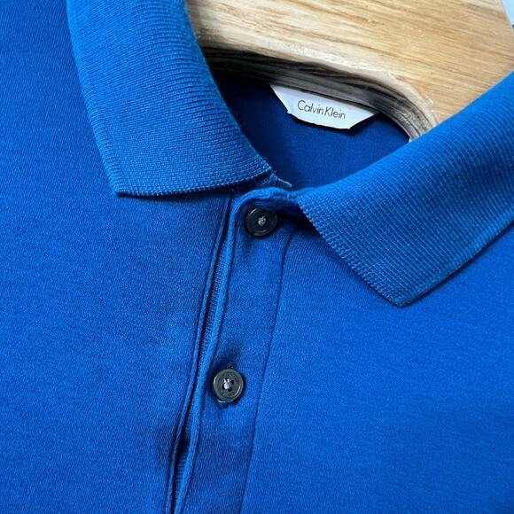 Blue Calvin Klein Polo Shirt - Size Large - Picture 2 of 7